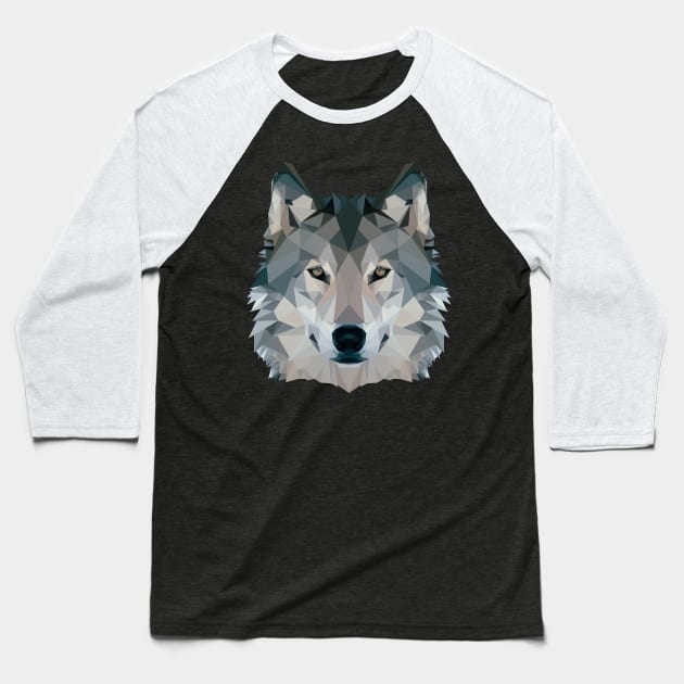 Wolf Baseball T-Shirt by Edwardmhz